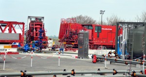 Vorbereitung zum Fracking: Bohrung Barth11 im April 2014