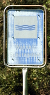 verwittertes Schild Wasserschutzgebiet